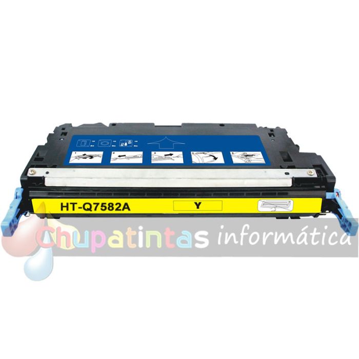 HP Q7582A Amarillo Cartucho de Tóner Genérico - Reemplaza 503A-1