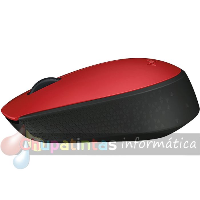 Logitech M171 Ratón Inalámbrico 1000dpi - 3 Botones - Uso Ambidiestro - Color Rojo-3