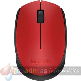 Logitech M171 Ratón Inalámbrico 1000dpi - 3 Botones - Uso Ambidiestro - Color Rojo-1