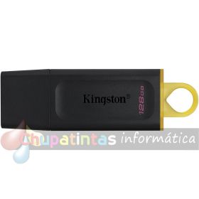 Kingston DataTraveler Exodia Memoria USB 128GB - USB 3.2 Gen 1 - Con Tapa - Enganche para Llavero - Color Negro (Pendrive)-1