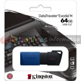 Kingston DataTraveler Exodia M Memoria USB 64GB - USB 3.2 Gen 1 - Capuchón Móvil -3