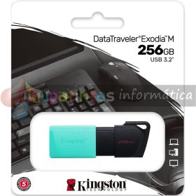 Kingston DataTraveler Exodia M Memoria USB 256GB - USB 3.2 Gen 1 - Capuchón Móvil -3