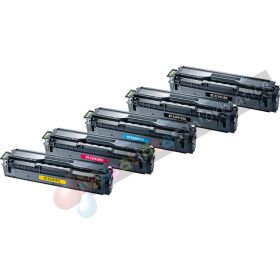 Samsung CLP415/CLX4195 Pack de 5 Cartuchos de Tóner Genéricos