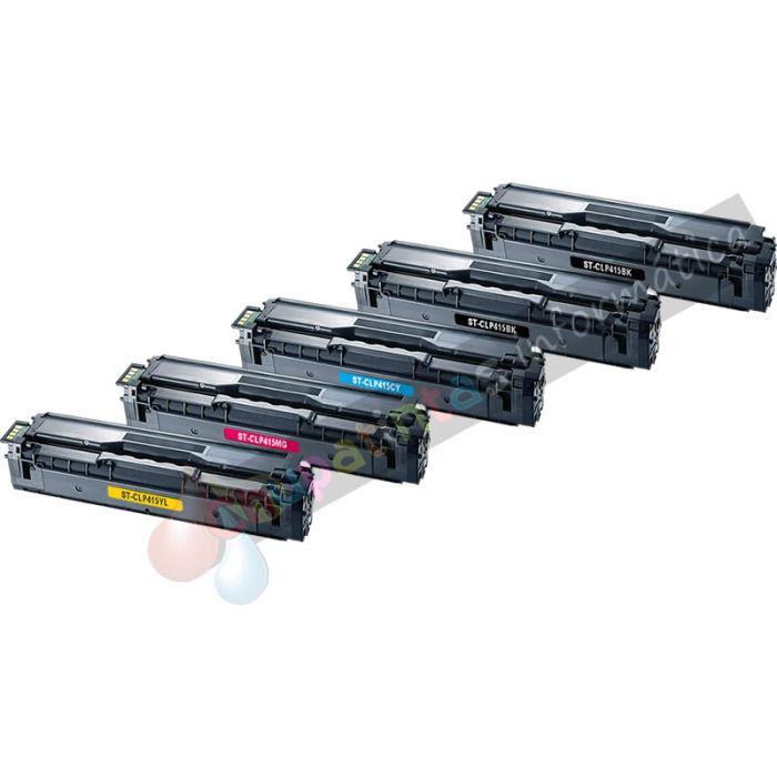 Samsung CLP415/CLX4195 Pack de 5 Cartuchos de Tóner Genéricos