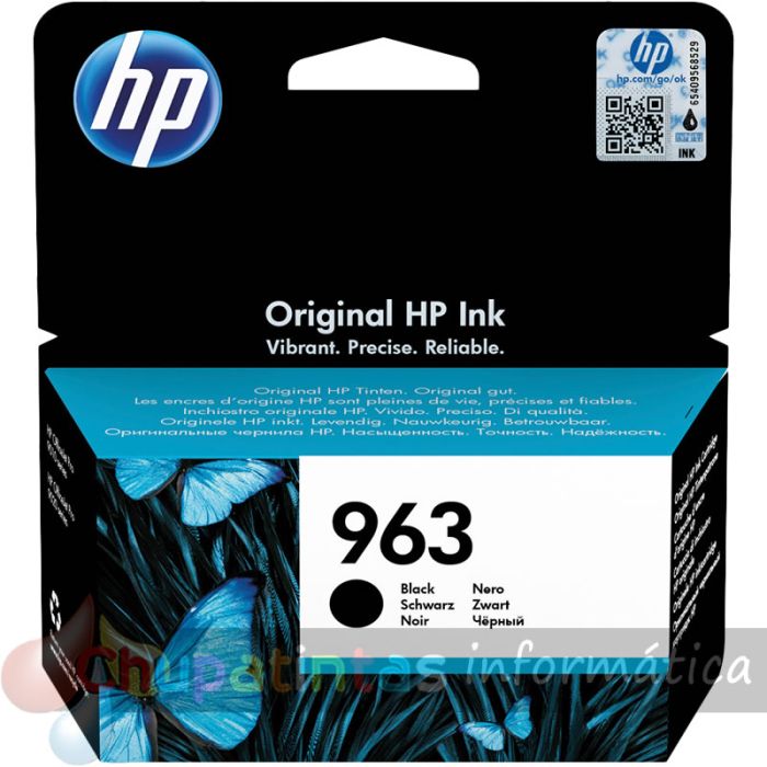 HP 963 Negro Cartucho de Tinta Original - 3JA26AE