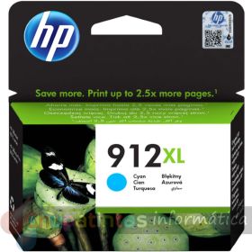 HP 912XL Cyan Cartucho de Tinta Original - 3YL81AE