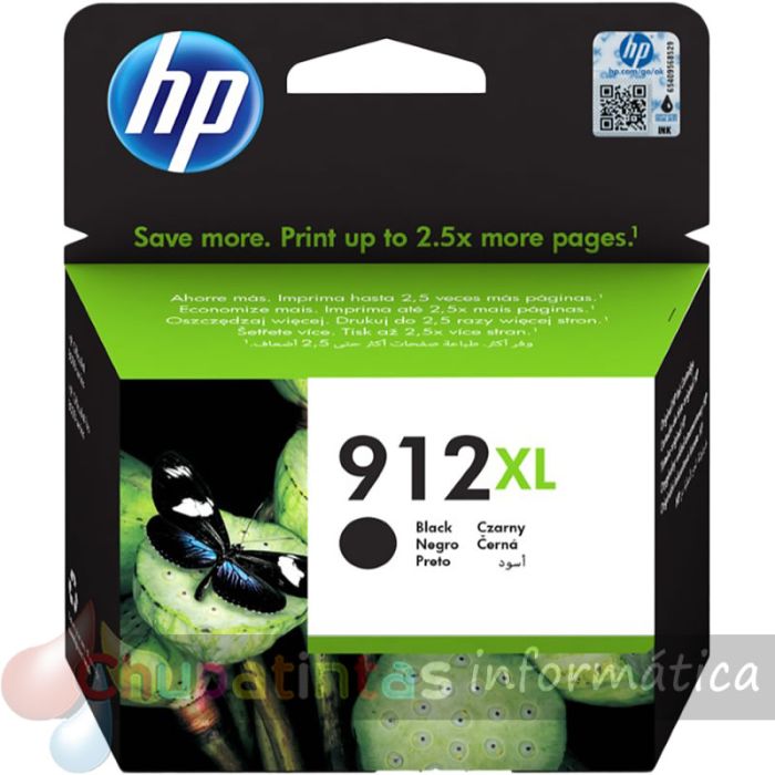 HP 912XL Negro Cartucho de Tinta Original - 3YL84AE
