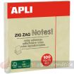 Apli Classic Bloc de 100 Notas Adhesivas Zigzag 75 x 75 mm - Color Amarillo