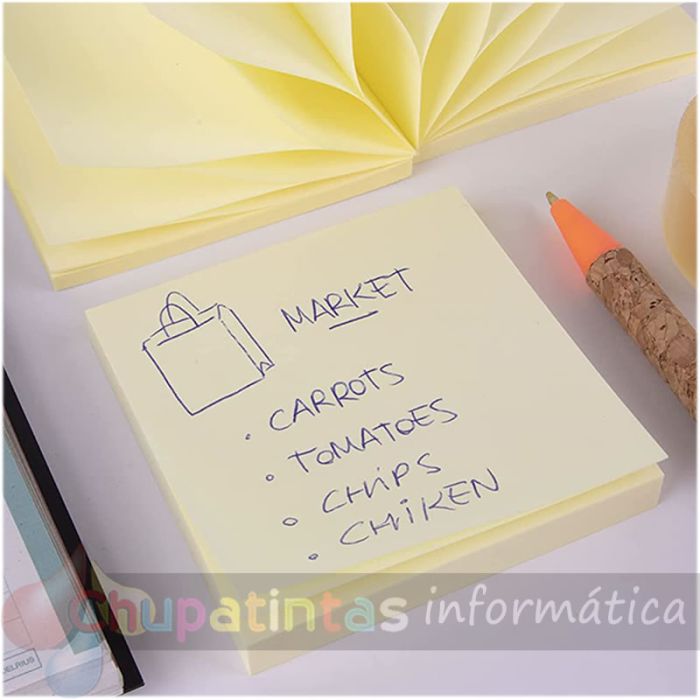 Apli Classic Bloc de 100 Notas Adhesivas Zigzag 75 x 75 mm - Color Amarillo-5