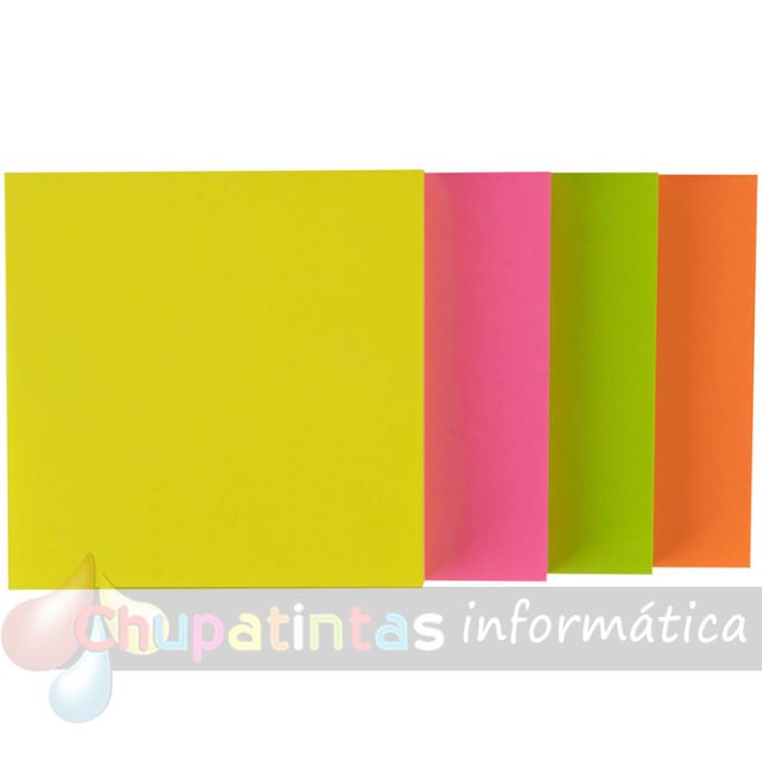 Apli Funny Cubo de 400 Notas Adhesivas 75 x 75 mm - Colores Surtidos Fluorescentes-3