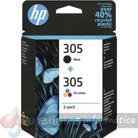 HP 305 Negro + Color Pack de 2 Cartuchos de Tinta Originales - 6ZD17AE