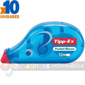 Tipp-Ex Pocket Mouse Cinta Correctora 4.20mm x 10m - Resistente - Escritura Instantánea - Capuchón Protector-1