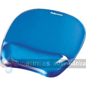 Fellowes Crystal Alfombrilla con Reposamuñecas de Gel Azul-1