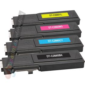 Dell C2660DN/C2665DNF Pack Ahorro 4 Cartuchos de Tóner Genéricos-1