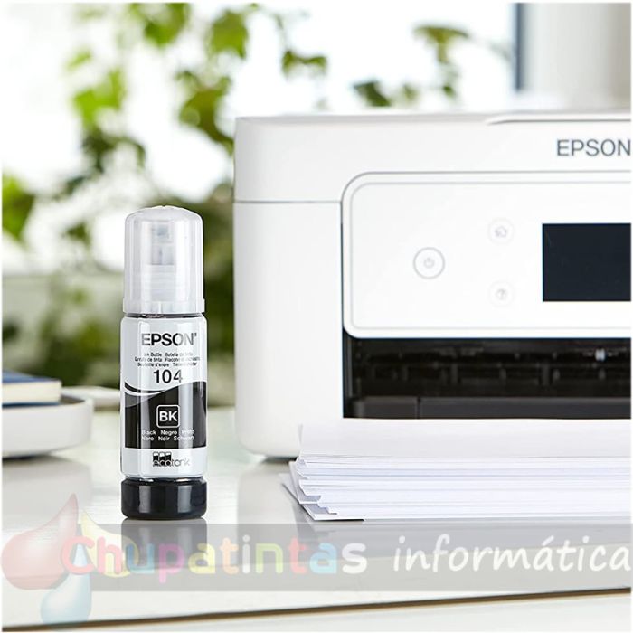 Epson 104 Negro - Botella de Tinta Original C13T00P140-5