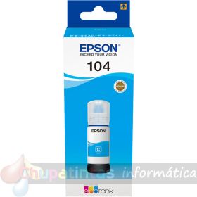 Epson 104 Cian - Botella de Tinta Original C13T00P240-1