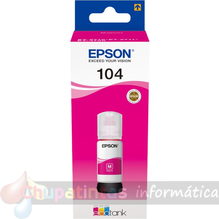 Epson 104 Magenta - Botella de Tinta Original C13T00P340-1