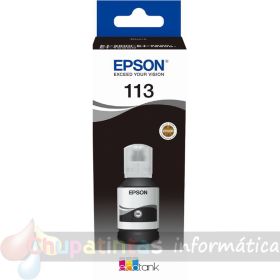 Epson 113 Negro - Botella de Tinta Pigmentada Original C13T06B140