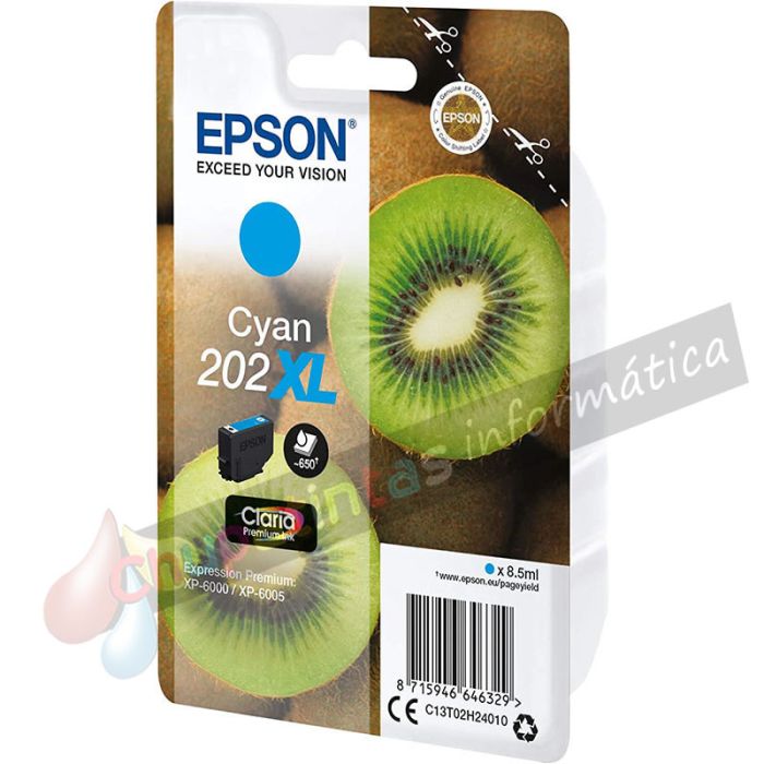 Epson 202XL Cian Cartucho de Tinta Original - C13T02H24010-2
