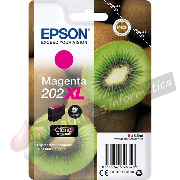 Epson 202XL Magenta Cartucho de Tinta Original - C13T02H34010-2