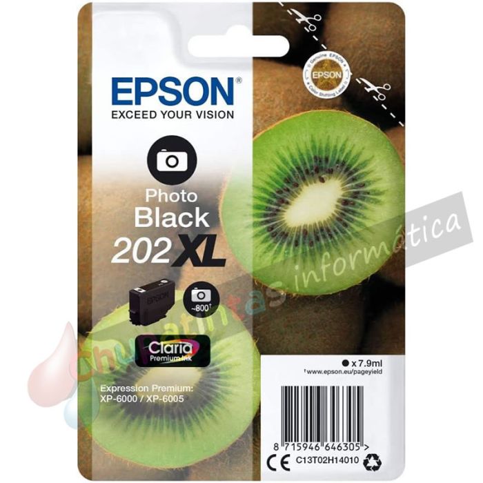 Epson 202XL Negro Photo Cartucho de Tinta Original - C13T02H14010-1