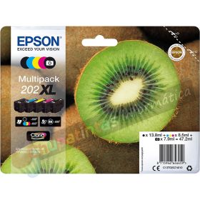 Epson 202XL Pack de 5 Cartuchos de Tinta Originales - C13T02G74010-1