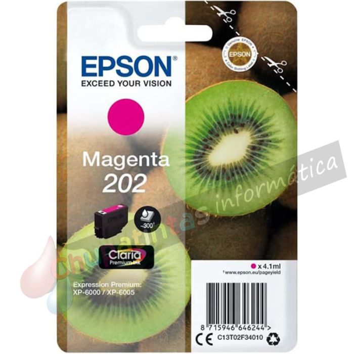 Epson 202 Magenta Cartucho de Tinta Original - C13T02F34010