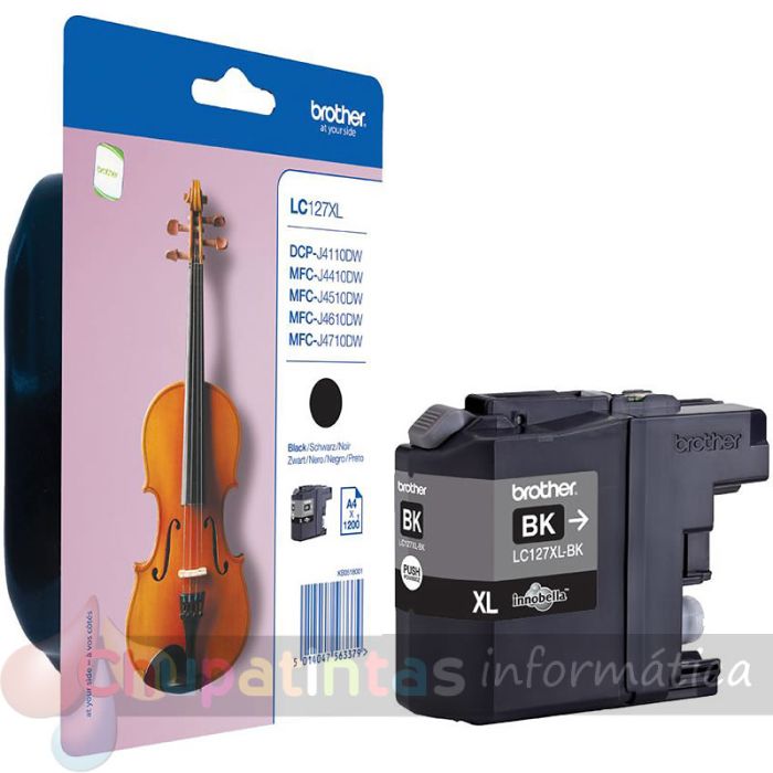 Brother LC127XL Negro Cartucho de Tinta Original - LC127XLBKBP