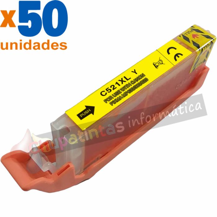 BULK - Canon CLI521 Amarillo Cartucho de Tinta Generico - Reemplaza 2936B001