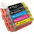 Canon PGI550/CLI551 Pack de 5 Cartuchos de Tinta Genéricos