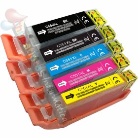 Canon PGI550/CLI551 Pack de 5 Cartuchos de Tinta Genéricos