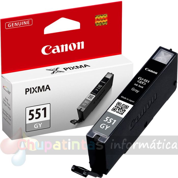 Canon CLI551 Gris Cartucho de Tinta Original - 6512B001-3