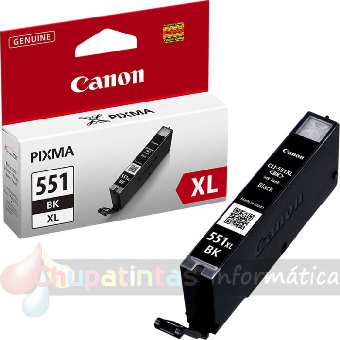 Canon CLI551XL Negro Cartucho de Tinta Original - 6443B001-3