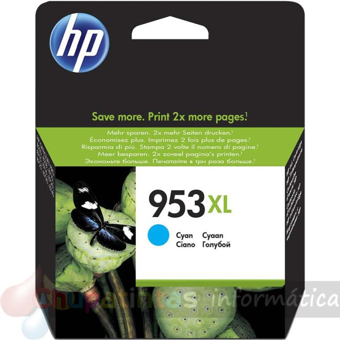HP 953XL Cian Cartucho de Tinta Original - F6U16AE