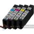Canon CLI581XL Pack de 4 Cartuchos de Tinta Originales - 50 Hojas de Papel Fotográfico - 2052C004-2