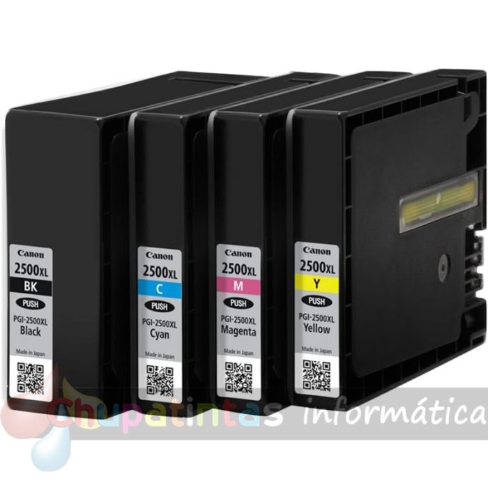Canon PGI2500XL Pack de 4 Cartuchos de Tinta Originales - 9254B004-2