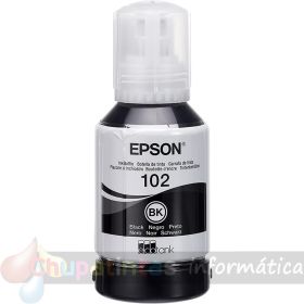Epson 102 Negro - Botella de Tinta Pigmentada Original C13T03R140-3