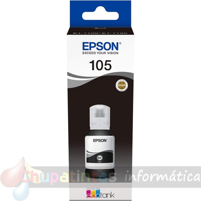 Epson 105 Negro - Botella de Tinta Pigmentada Original C13T00Q140-1