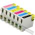 Epson T0797 Pack de 6 Cartuchos de Tinta Genéricos: T0791/T0792/T0793/T0794/T0795/T0796