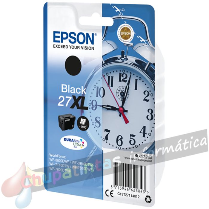 Epson T2711 (27XL) Negro Cartucho de Tinta Original - C13T27114012-2