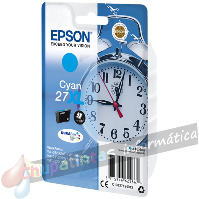 Epson T2712 (27XL) Cian Cartucho de Tinta Original - C13T27124012-2