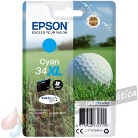 Epson T3472 (34XL) Cian Cartucho de Tinta Original - C13T34724010-1