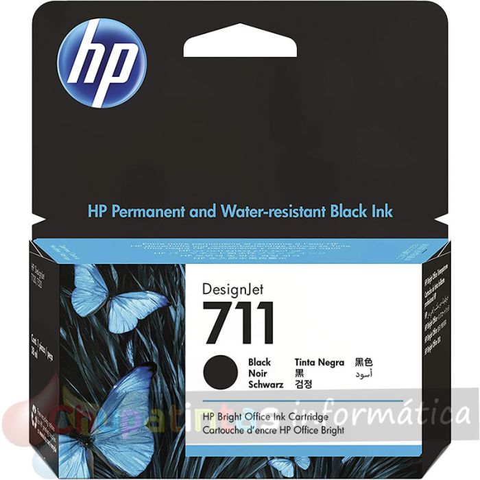 HP 711 Negro Cartucho de Tinta Original - CZ129A