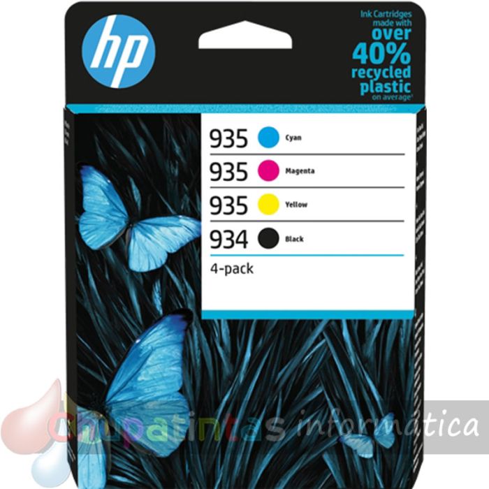 HP 934 + 935 Pack de 4 Cartuchos de Tinta Originales - 6ZC72AE