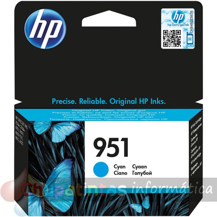 HP 951 Cian Cartucho de Tinta Original - CN050AE