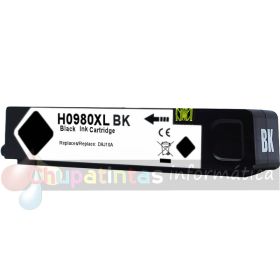 HP 980 Negro Cartucho de Tinta Pigmentada Genérico - Reemplaza D8J10A