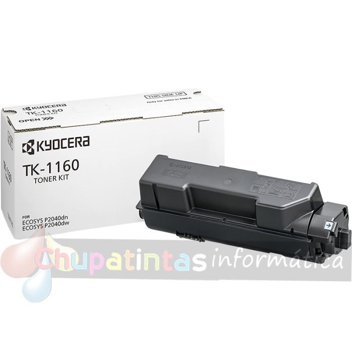 Kyocera TK1160 Negro Cartucho de Tóner Original - 1T02RY0NL0