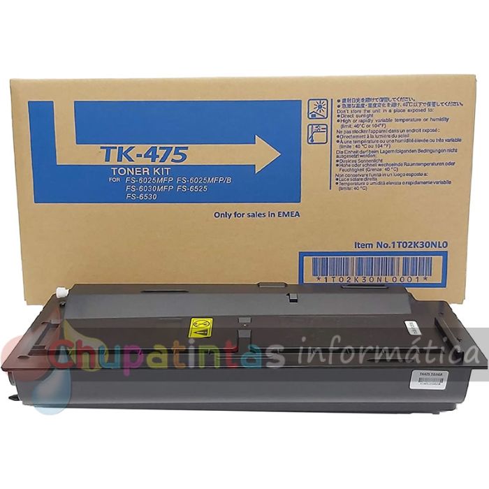 Kyocera TK475 Negro Cartucho de Tóner Original - 1T02K30NL0