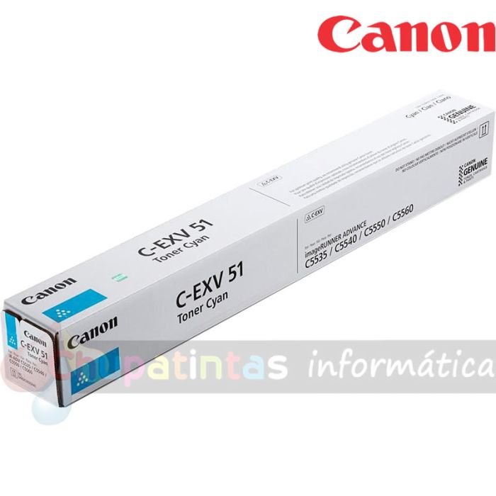 Canon C-EXV51 Cian Cartucho de Tóner Original - 0482C002