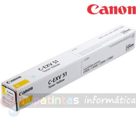 Canon C-EXV51 Amarillo Cartucho de Tóner Original - 0484C002